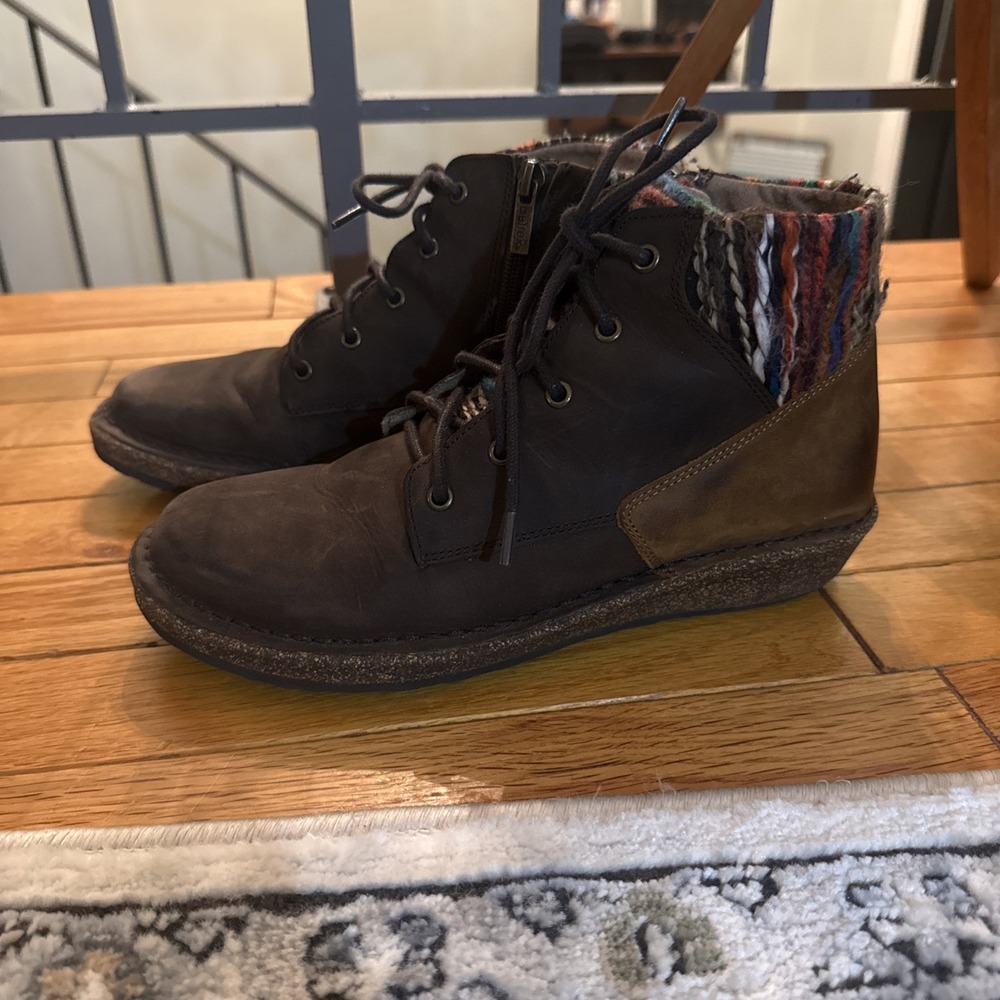 Aetrex Jolie Sweater Boot Women's Size 7.5 Brown Leather